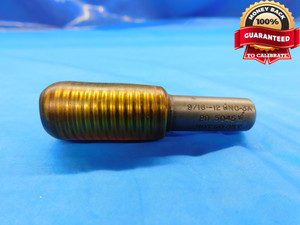 9/16 12 UNC 3A SET THREAD PLUG GAGE .5625 NO GO ONLY P.D. = .5045 INSPECTION - DW20336LVR