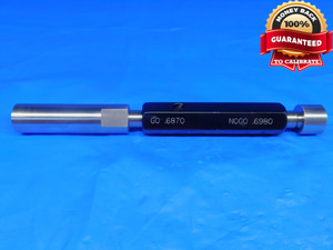 .6870 & .6980 CL Z PIN PLUG GAGE GO NO GO .6875 -.0005 11/16 17.729 mm .687 .698 - RJ0056CD2