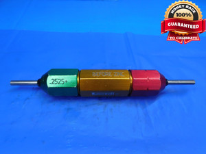 .2525 & .2545 PIN PLUG GAGE GO NO GO .2500 +.0025 OVERSIZE 1/4 6.414 mm - ST0032CP2