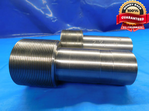 SHOP MADE 2 1/16 16 UNS 2B THREAD PLUG GAGE 2.0625 GO AND NO GO INSPECTION CHECK - DW20583CQ2