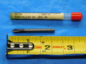 NEW FULLERTON 36174 90 DEGREE TiAlN CARBIDE CHAMFER MILL 3/16 SHANK DIA .1875 - MS6577LVR