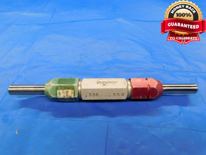 .3380 & .3540 PIN PLUG GAGE GO NO GO .3438 -.0058 UNDERSIZE 11/32 9 mm .338 .354 - CM0029BB2