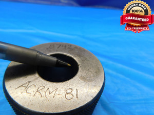 .8742 MASTER PLAIN BORE RING GAGE .8750 -.0008 UNDERSIZE 7/8 22.205 mm CHECK - DW20999AP1