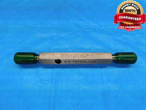 7/16 28 NEF 1 SET THREAD PLUG GAGE .4375 GO NO GO P.D.'S = .4131 & .4088 CHECK - DW21495CP2