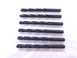 6PCS VIKING 25/64 O.D. BLACK OXIDE HSS JOBBER LENGTH TWIST DRILL BIT 06050 .3906 - VDT-MS6693