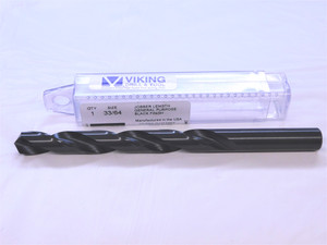 VIKING 33/64 O.D. BLACK OXIDE HSS JOBBER LENGTH TWIST DRILL BIT 01320 .5156 - VDT-MS6709