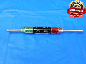 .2500 & .2515 PIN PLUG GAGE GO NO GO ONSIZE 1/4 6.350 mm .250 QUALITY TOOL - BS0028RD