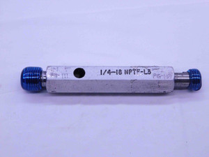 1/4 18 NPTF L1 & L3 PIPE THREAD PLUG GAGE .25 .250 .2500 N.P.T.F. DRYSEAL TAPER - DW22112LVR