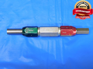 .4980 & .5015 CL X PIN PLUG GAGE GO NO GO .5000 +.0015 1/2 12.738 mm .498 - BS0098RD