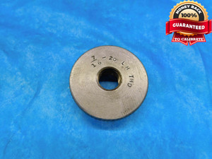 7/16 20 SOLID LEFT HAND THREAD RING GAGE .4375 L.H. 7/16"-20 GO ONLY INSPECTION - DW22508LVR