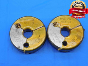 11/16 24 NEF 3 THREAD RING GAGES .6875 GO NO GO P.D.'S = .6604 & .6575 UNEF-3 - DW22756RD