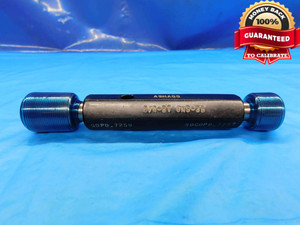 3/4 27 UNS 3B THREAD PLUG GAGE .75 .750 .7500 GO NO GO P.D.'S = .7259 & .7297 - DW22877RD