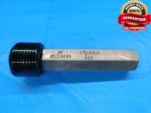 1 3/4 8 NS SET THREAD PLUG GAGE 1.75 1.750 1.7500 GO ONLY P.D. = 1.6688 UN-3A - DW23050FKB