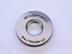 NEW 3/8 19 BSPT PIPE THREAD RING GAGE .375 BRITISH TAPER SYS A 55 DEGREES L1 - JF3962GFG
