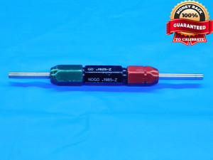 .1925 & .1985 CLASS Z PIN PLUG GAGE GO NO GO .1875 +.0050 OVERSIZE 3/16 5 mm - DE0001RD