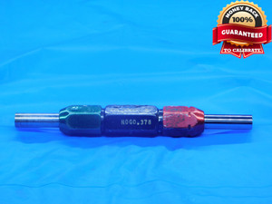 .3745 & .3780 CL X PIN PLUG GAGE GO NO GO .3750 -.0005 3/8 9.601 mm .378 - DE0041RD