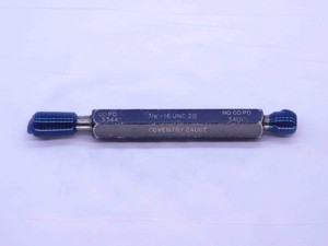 3/8 16 UNC 2B LEFT HAND THREAD PLUG GAGE .375 GO NO GO P.D.'S = .3344 & .3401 - DW23618LVR