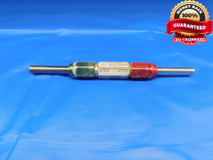 .2920 & .2930 CARBIDE PIN PLUG GAGE GO NO GO .2969 -.0039 19/64 7.417 .292 .293 - HT0039