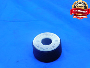 12.462 CLASS XX MASTER PLAIN BORE RING GAGE 12.500 -.038 UNDERSIZE 13 mm .4906 - DE0206AP3