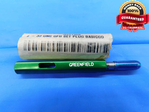 NEW 6 32 UNF 3A SET THREAD PLUG GAGE #6 .138 .1380 GO ONLY P.D. = .1177 CHECK - DW23645LVR