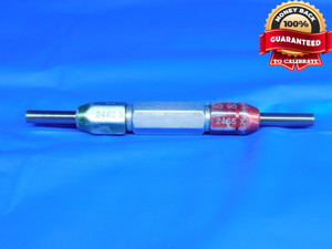 .2461 & .2465 CL X CARBIDE PIN PLUG GAGE GO NO GO .2500 -.0035 1/4 6.251 mm - WA0008RD