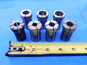7pc LOT ERICKSON KENNAMETAL DA180 COLLETS SIZES 3/8 - 23/32 NO DUPLICATES SET - MS6770LVR