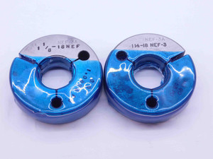 1 1/8 18 UNEF 3A THREAD RING GAGES 1.125 GO NO GO P.D.'S = 1.0889 & 1.0853 CHECK - DW24291RD