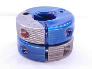 1 1/8 18 UNEF 3A THREAD RING GAGES 1.125 GO NO GO P.D.'S = 1.0889 & 1.0853 CHECK - DW24291RD