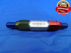 .516 64 UNS 3B THREAD PLUG GAGE .5160 GO NO GO P.D.'S = .5059 & .5087 CHECK - DW24385RD