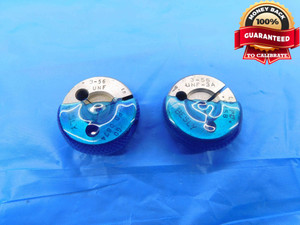 3 56 UNF 3A THREAD RING GAGES #3 .099 .0990 GO NO GO P.D.'S = .0874 & .0858 - DW24442RD