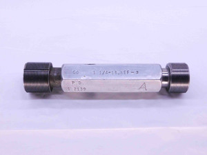1 1/4 18 NEF 3 THREAD PLUG GAGE 1.25 GO NO GO P.D.'S = 1.2139 & 1.2176 UNEF-3 - DW24511RD