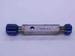 1" 8 UNC 3B THREAD PLUG GAGE 1.0 1.00 1.000 GO NO GO P.D.'S = .9188 & .9254 - DW24618RD