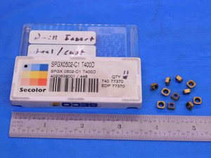 11pcs NEW SECO SPGX0502-C1 T400D TiN COATED CARBIDE INSERTS SPGX 05 02 C1 T400 D - AB0410AY3