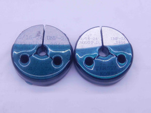 5/16 24 UNF 2A THREAD RING GAGES .3125 GO NO GO P.D.'S = .2843 & .2806 CHECK - BM0334CC