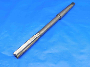 7/16 O.D. HSS REAMER MORSE TAPER #1 SHANK 6 FLUTE MT1 .4375 ONSIZE 11 mm - HS0725AG3
