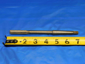 7/16 O.D. HSS REAMER MORSE TAPER #1 SHANK 6 FLUTE MT1 .4375 ONSIZE 11 mm - HS0725AG3