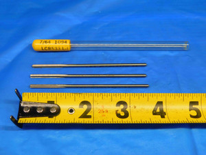 3pcs L&I 7/64 OD HSS CHUCKING REAMER 4 FLUTE .109375 7/64 .0938 +.0156 OVERSIZE - HS0784CP2