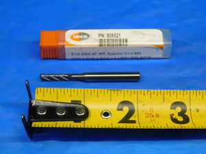 IMCO 9/64 O.D. 9/16 LOC ALTiN CARBIDE END MILL 3/16 SHANK 4 FLUTE 806521 .140625 - HS0816CU2
