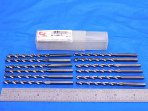 12PCS CHICAGO LATROBE #8 HSS PARABOLIC JOBBER DRILL BIT 69008 150-DH .199 USA - AB0492CU2