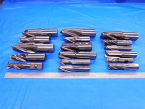 LOT OF 17 HSS END MILLS NIAGARA PUTNAM F&D VARIOUS SIZES FROM 11/16 TO 1 1/2 - AB0503FKB