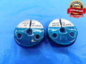 3/8 27 NS THREAD RING GAGES .375 .3750 GO NO GO P.D.'S = .3509 & .3489 CHECK - DW24698RD