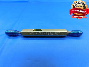M5 X .8 9g6g METRIC SET THREAD PLUG GAGE 5 0.8 GO NO GO P.D.'S = 4.456 & 4.266 - DW24855LVR