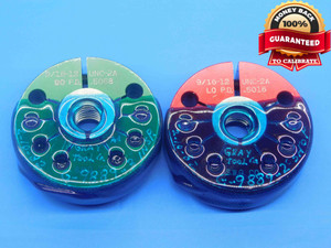 9/16 12 UNC 2A THREAD RING GAGES .5625 GO NO GO P.D.'S = .5068 & .5016 CHECK - DW24866RD