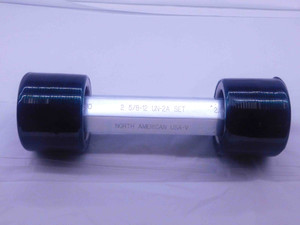 2 5/8 12 UN 2A SET THREAD PLUG GAGE 2.625 GO NO GO P.D.'S = 2.5690 & 2.5628 - DW24918RD