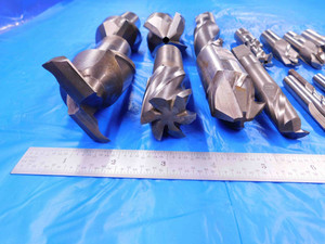 LOT OF 17 HSS SQUARE / TAPERED / CORNER END MILLS CTD OSG PUTNAM SIZES 1/4 TO 2" - AB0611LVR