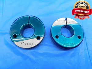 1 5/8 28 NS DOUBLE LEAD THREAD RING GAGES 1.625 GO NO GO PD'S = 1.6028 & 1.5997 - DW24938RD