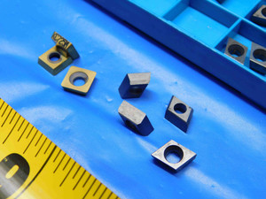 16pc LOT NEW SQUARE & DIAMOND CARBIDE LATHE TURNING TOOL INSERTS TiN COATED - AW0640CK2