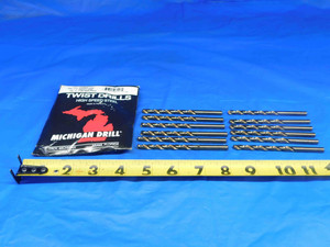 12PCS MICHIGAN DRILL 7/32 O.D. COBALT JOBBER LENGTH TWIST DRILL BIT 300C .2187 - HS1418BW2