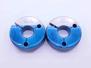 1" 20 UNEF 2A THREAD RING GAGES 1.0 1.00 1.000 GO NO GO P.D.'S = .9661 & .9616 - DW25095LVR