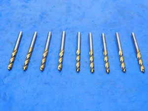 10PCS FTT #41 TIN HSS COUNTERBORE TWIST DRILL BIT CBOR 043-098 0.096 SHANK .096 - RB0786BW2